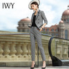 IWY/西装套装女灰色格纹优雅名媛工作服时尚ol白领职业两件套CP433 商品缩略图1