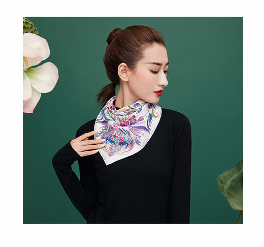 【采购专享】宫里的世界&上海故事 有凤来仪 真丝丝巾【点击规格处查看供货价】 商品图3