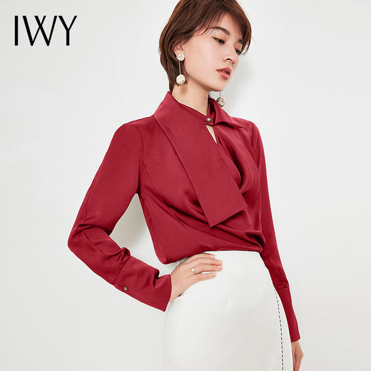IWY/ 红色长袖衬衣3B18311 商品图2