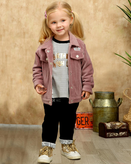 棉果果春秋季女童大毛圈长裤M322200219459 商品图1