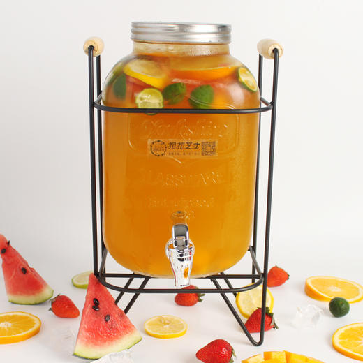 4L装饮品，暴走水果茶/暴打柠檬茶/青提气泡水/手磨咖啡，口味四选一，免费赠送豪华玻璃壶+20个一次性杯子 商品图2