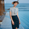 IWY/职业套装女时尚气质修身正装ol短袖衬衫包臀裙B83L+S417 商品缩略图0