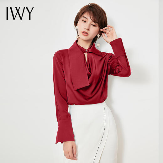 IWY/ 红色长袖衬衣3B18311 商品图1