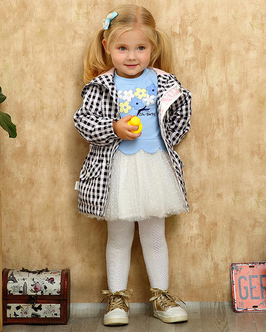 棉果果春秋季女童网纱长袖连衣裙  M322211219451 商品图4