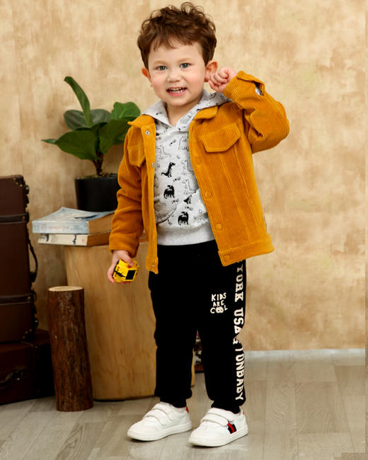 棉果果春秋季男童满印连帽卫衣商品M312182219475 商品图1