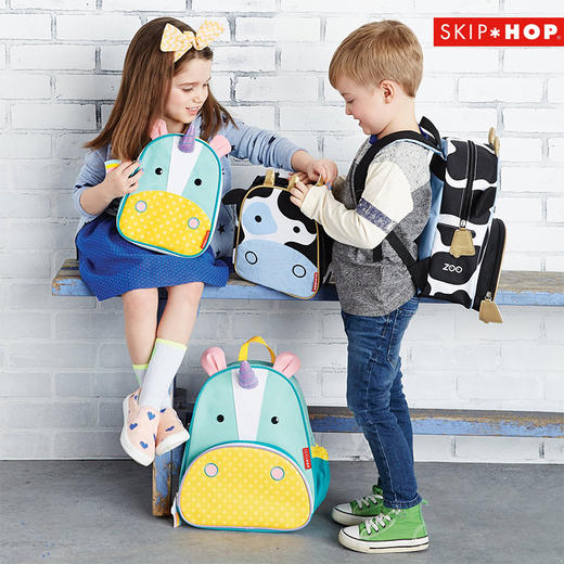 美国Skiphop可爱动物园小童背包 卡通儿童书包男女童幼儿园双肩包 商品图1