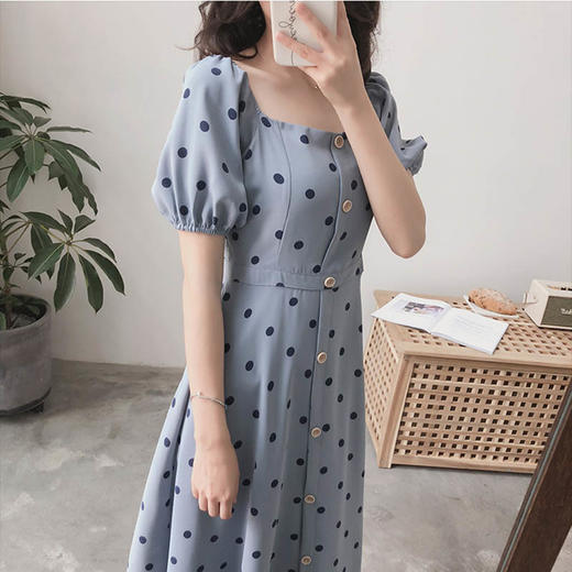 裁缝学苑 AW55法式复古连衣裙1:1实物服装纸样剪裁图纸牛皮纸样 商品图1