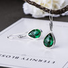 JP-903011808-36欧美时尚水滴镂空镶嵌雕花绿水晶耳坠 商品缩略图1