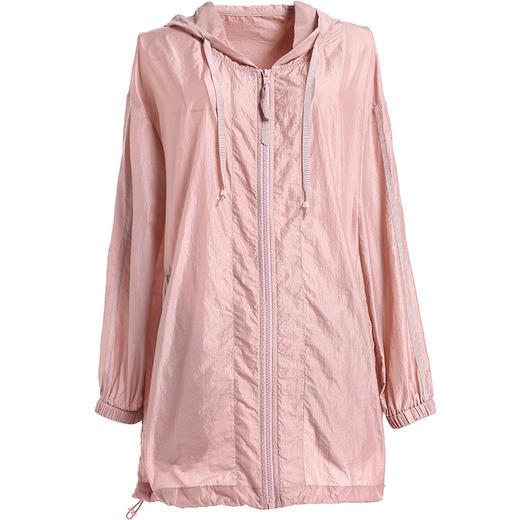 【两色可选】乔万尼衣秋季纯色休闲宽松春秋长袖薄款外套中长EN3B381 商品图4