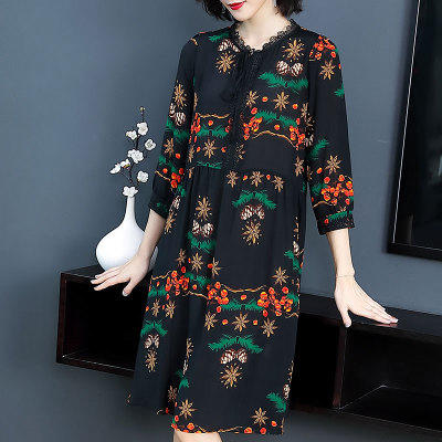 AHM 1039 时尚小碎花连衣裙夏2019气质女人味印花 商品图1