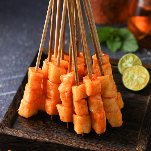 限广东重庆仓牛油粒串20串烧烤食材半成品20串辣
