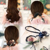 LNSM-F2054丸子头盘发器蝴蝶结花朵布艺简约花苞头花朵发饰 商品缩略图1