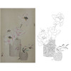 龚雪青竖幅博古花鸟白描底稿-花瓶-《虫趣》-多种白描尺寸可选-XQ76 商品缩略图0
