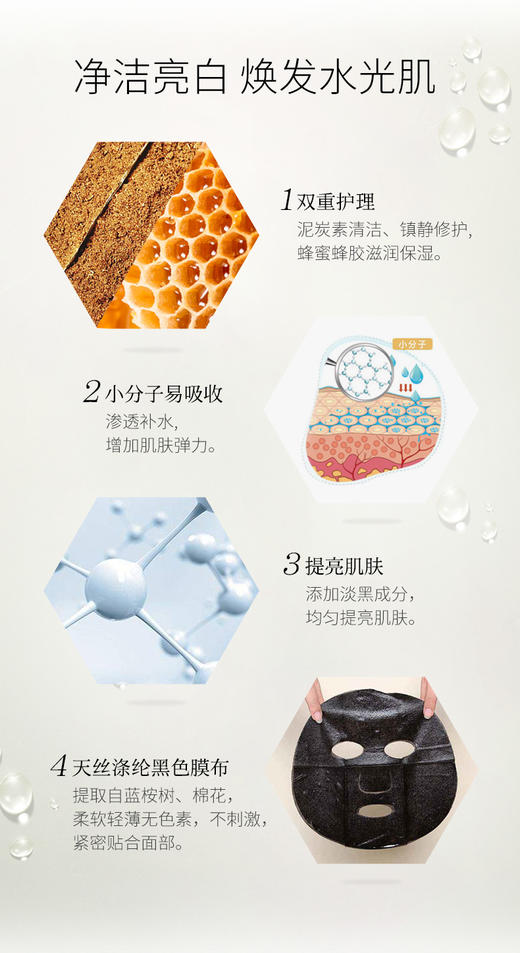 春雨黑蜂胶面膜 25g*10片 商品图2