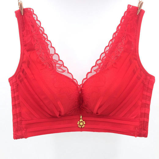 DQM-2068新款蕾丝背心款收副乳舒适无钢圈文胸内衣TZW 商品图4