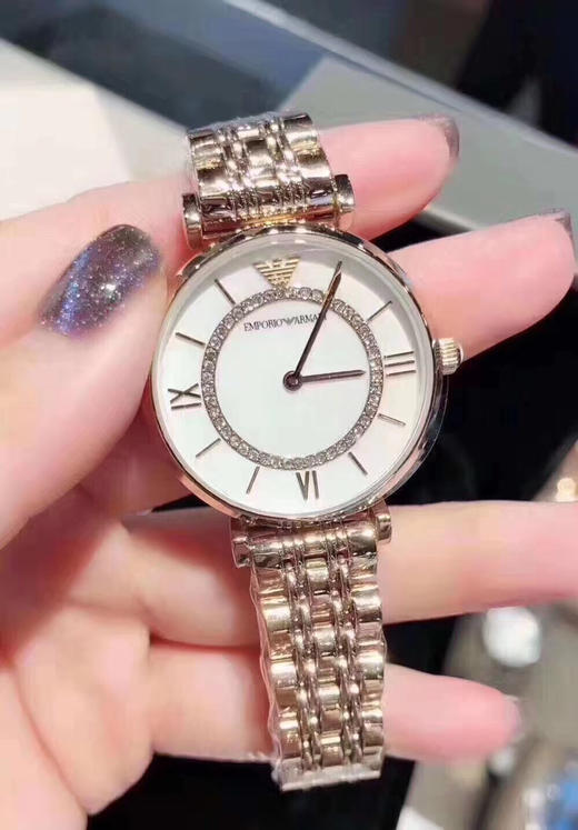 阿玛尼玫瑰金摩天轮女款手表 商品图9