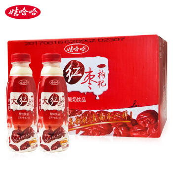 娃哈哈 大红枣枸杞酸奶450ml*15瓶 商品图0