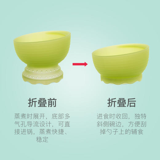 美国olababy新生婴儿碗0-3-6个月可蒸煮抖音同款宝宝硅胶防摔辅食碗 商品图1