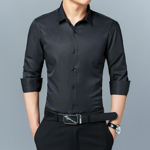 SY-DZ006新款春秋正装男士长袖刺绣商务时尚职业衬衫TZW 商品图1