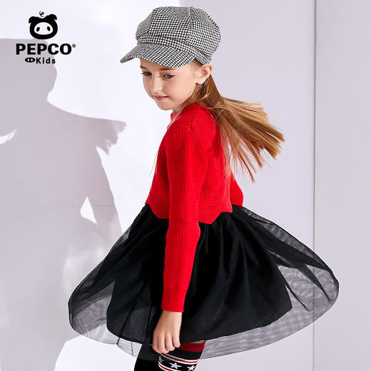 703 中大童长袖连衣裙儿童网纱洋气 商品图1