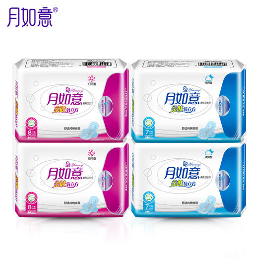 月如意卫生巾亲肤系列经典搭配四包组合（日用2包 夜用2包） 商品图3