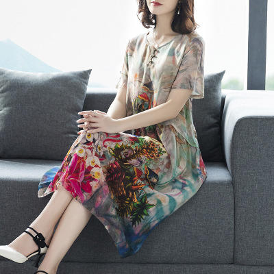 AFE-2468671-宽松显瘦遮肉中长款过膝连衣裙 商品图2