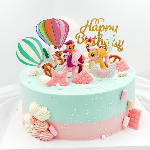 小马宝莉儿童蛋糕粉色蓝色