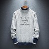【服饰鞋包】日系男式半高领毛衣潮流宽松刺绣针织衫男士打底衫 商品缩略图2