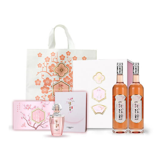 【泸州老窖酒名堂】12度 桃花醉 果酒 500ml*2+香水组合装 商品图1