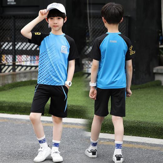 YYL-WN1973新款儿童短袖速干童装男童夏装运动短裤两件套TZW 商品图2