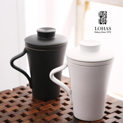 【LOHAS陆宝 典雅盖杯】茶具礼盒套装 茶礼陶瓷茶具送礼自用高端功夫茶具套组当代人文美学茶壶茶杯茶盘 办公茶具 泡茶过滤茶杯子茶具  陶瓷水杯 375ml【台湾陆宝】 商品图3