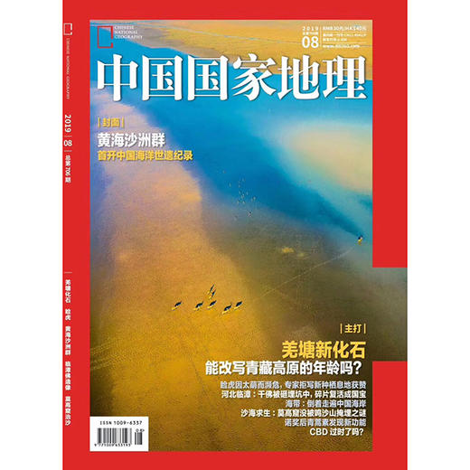 《中国国家地理》201908 羌塘化石 黄海沙洲群 商品图0