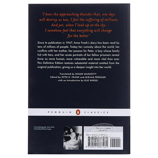 预售 【中商原版】The Diary of a Young Girl: The Definitive Edition (Penguin Modern Classics) 安妮日记 企鹅兰登封面展 商品图1