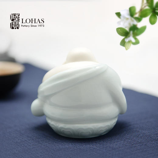【LOHAS陆宝 招财茶宠】陆宝茶宠富贵红弥勒佛摆件茶玩 茶席用品 粗陶茶宠 羊 弥勒佛茶礼陶瓷茶具送礼自用【台湾陆宝】 商品图3