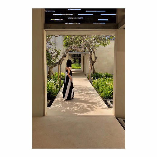 ETHOR | Black & White Long Dress [细肩带连衣裙] 商品图3