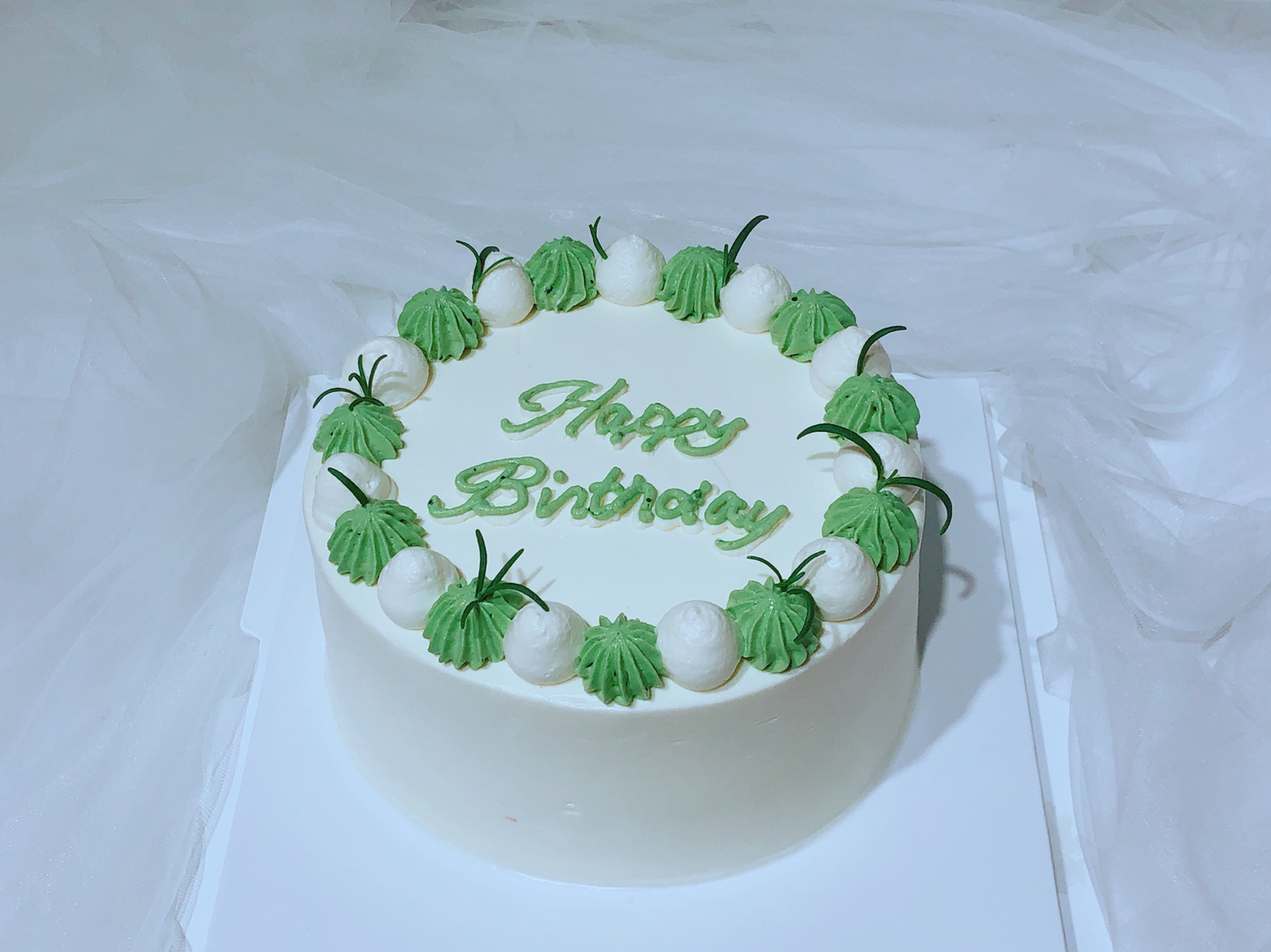 韩式小清新蛋糕图片为6寸效果