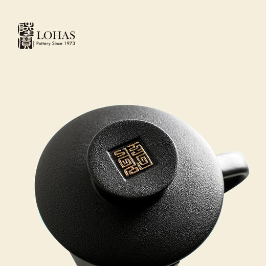 【LOHAS陆宝 禅风福寿盖杯】陆宝禅风福寿盖杯 办公泡茶飘逸过滤陶瓷马克杯子375ml【台湾陆宝】 商品图3
