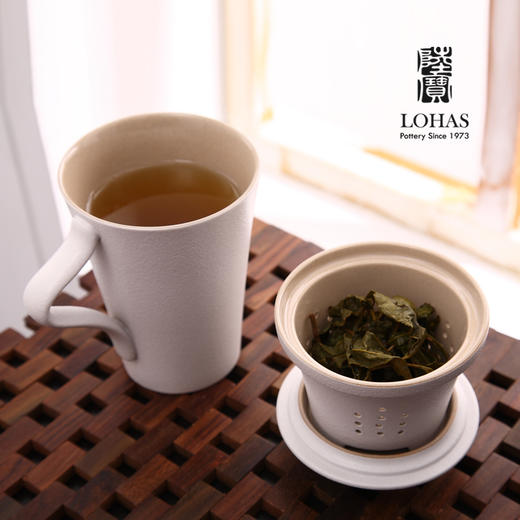 【LOHAS陆宝 典雅盖杯】茶具礼盒套装 茶礼陶瓷茶具送礼自用高端功夫茶具套组当代人文美学茶壶茶杯茶盘 办公茶具 泡茶过滤茶杯子茶具  陶瓷水杯 375ml【台湾陆宝】 商品图4