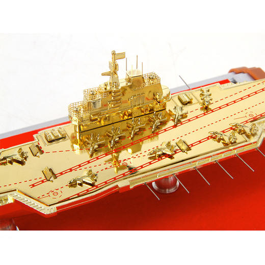 特尔博1:1600辽宁号航母模型仿真合金军事成品摆件礼品航空母舰（金色） 商品图3