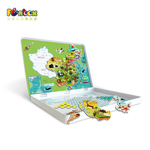 北斗启蒙桌游五合一 启蒙磁力贴飞行棋+跳棋+中国世界国旗拼图 商品图5