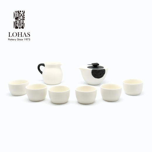 【LOHAS陆宝 净墨牡丹】陶瓷功夫套组茶具礼盒套装 茶礼陶瓷茶具送礼自用高端功夫茶具套组当代人文美学茶壶茶杯茶盘一壶六杯一茶海礼盒茶具【台湾陆宝】 商品图8