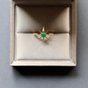 冰种阳绿翡翠八芒星戒指18k黄金镶嵌 商品缩略图5