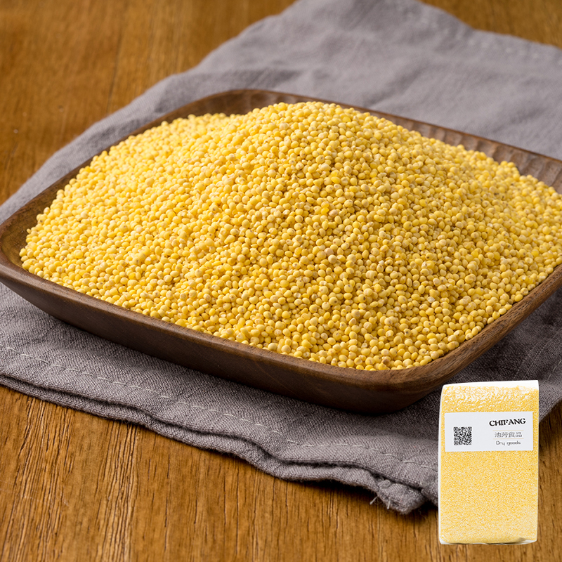 糯黄小米  500g池芳人工手选颗粒饱满均匀的米粒，一碗糯黄小米粥，暖暖的。