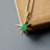 高冰种阳绿翡翠八芒星吊坠18k金镶嵌 商品缩略图1