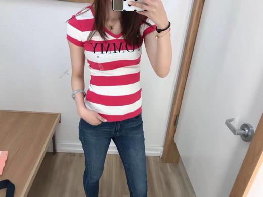 国内现货   Tommy Hilfiger/汤米女款短袖 V领休闲气质t恤 商品图0