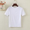 穿棉简约居家白色透气T恤（精细做工） 商品缩略图0