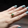 冰种阳绿翡翠八芒星戒指18k黄金镶嵌 商品缩略图9