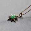 高冰种阳绿翡翠八芒星吊坠18k金镶嵌 商品缩略图2
