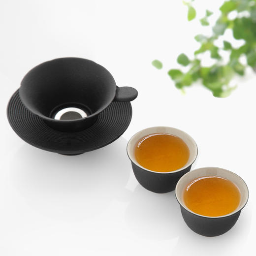 【lohas陆宝 葵口茶滤套组】陶瓷茶具 葵口茶滤套组 茶漏过滤网茶漏托