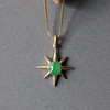 高冰种阳绿翡翠八芒星吊坠18k金镶嵌 商品缩略图3